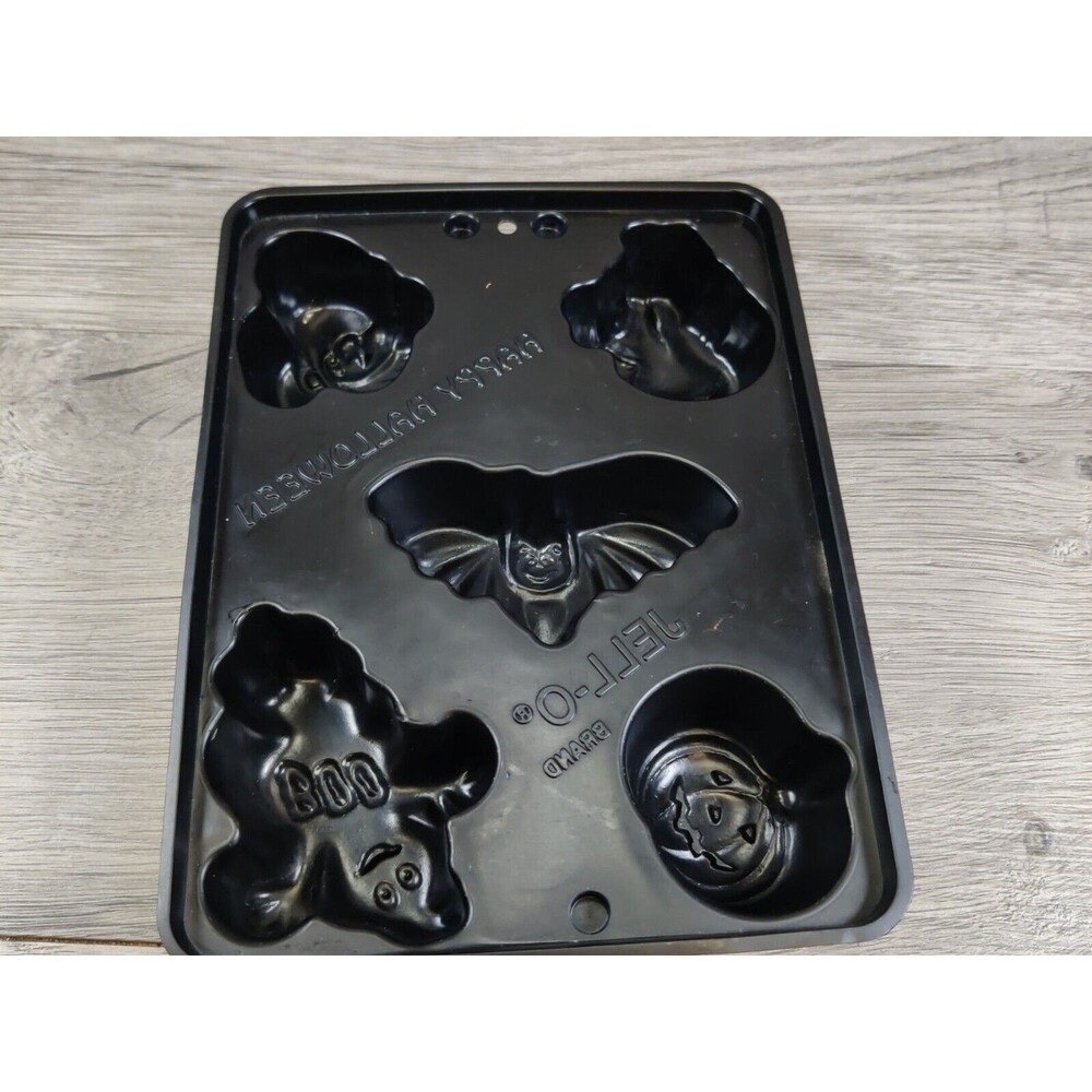 JELLO Brand Black Plastic gelatin MOLD Ice Cube Tray Kitchen Halloween Party